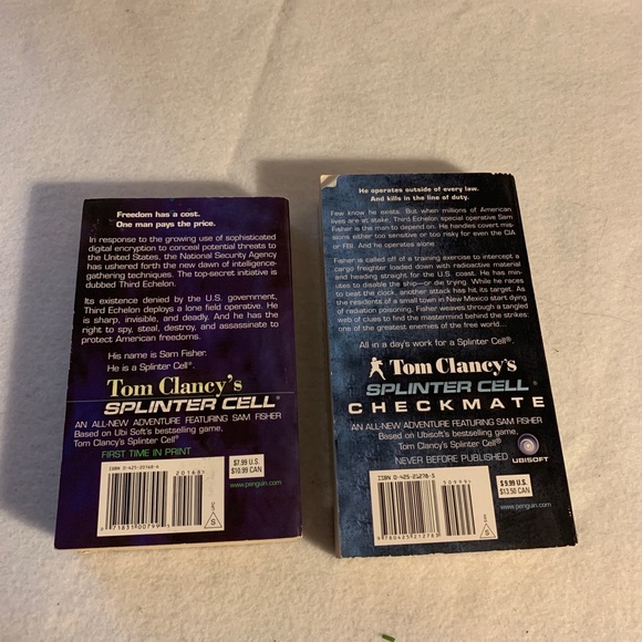 (2) Tom Clancy's Splinter Cell Books Splinter Cell And Checkmate David Mchaels - Picture 2 of 4